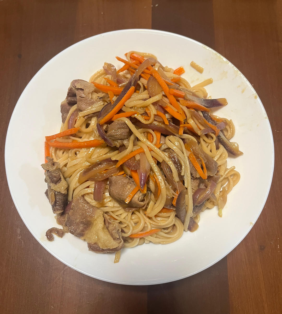 肥牛炒乌冬面