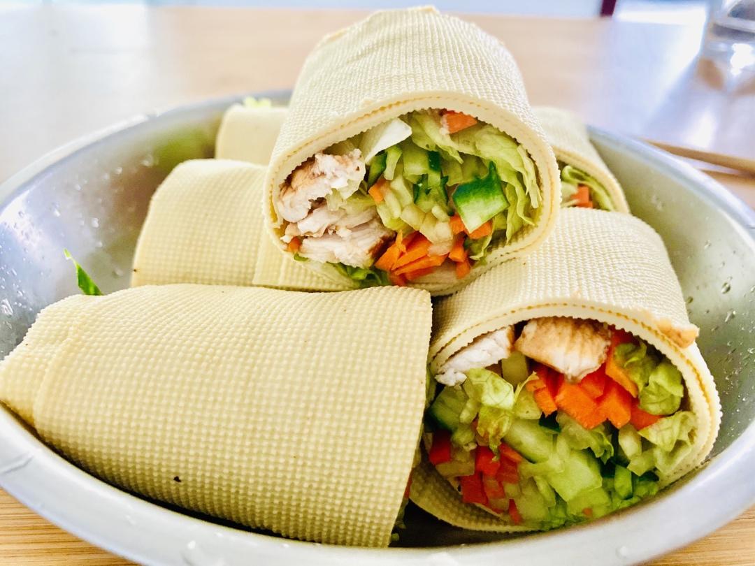 【千张豆皮蔬菜卷图片大全-温暖向阳sunny的千张豆皮蔬菜卷图片】 _下