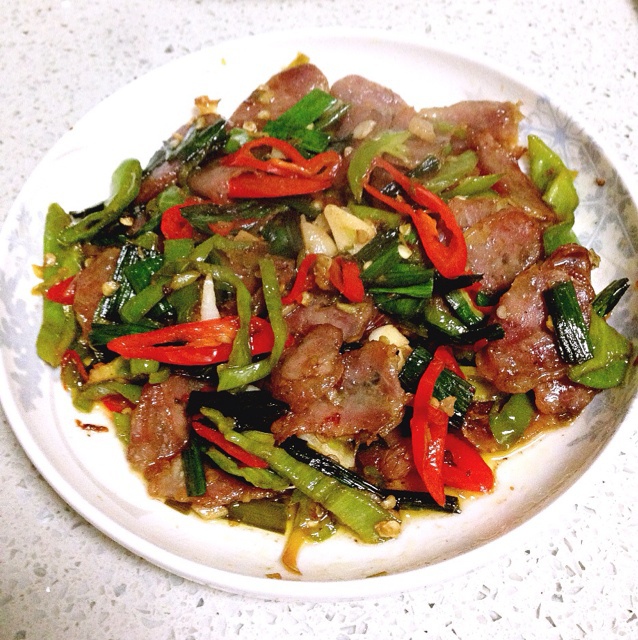 青椒炒香肠