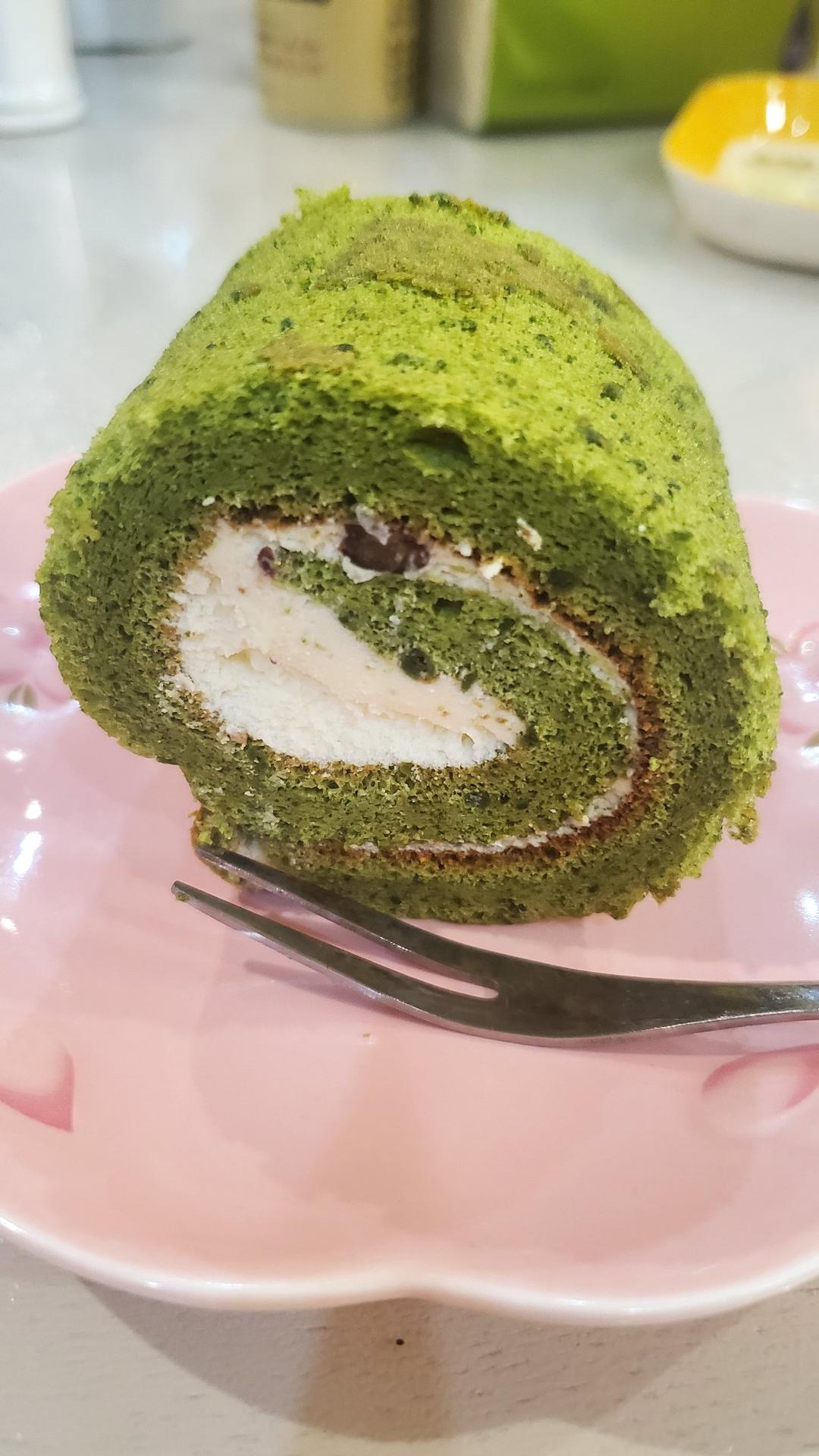 🌀超治愈｜小清新｜抹茶蛋糕卷｜卷不裂｜柔软细腻