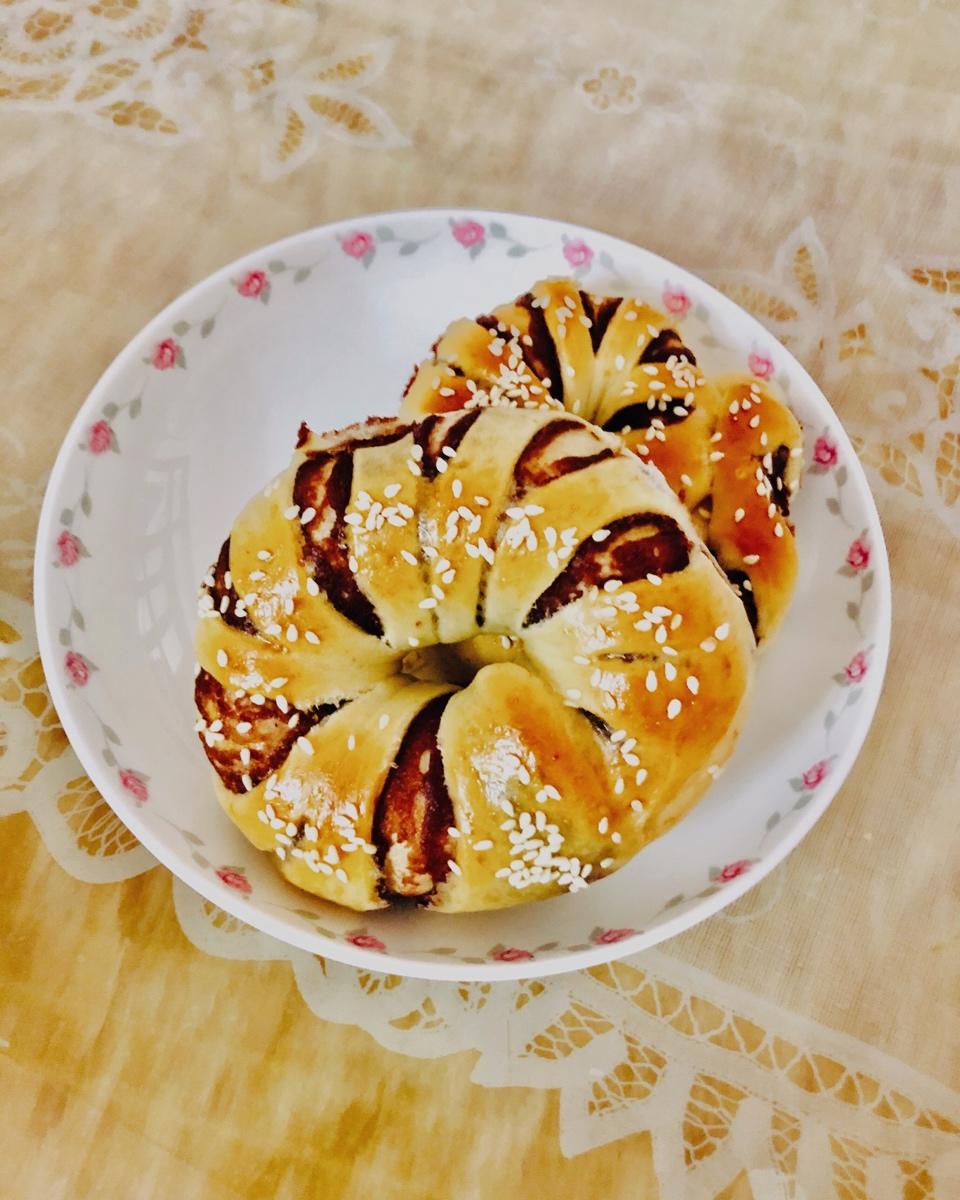 （手揉水合法）卷卷红豆面包🥯🥯（不需手套膜）