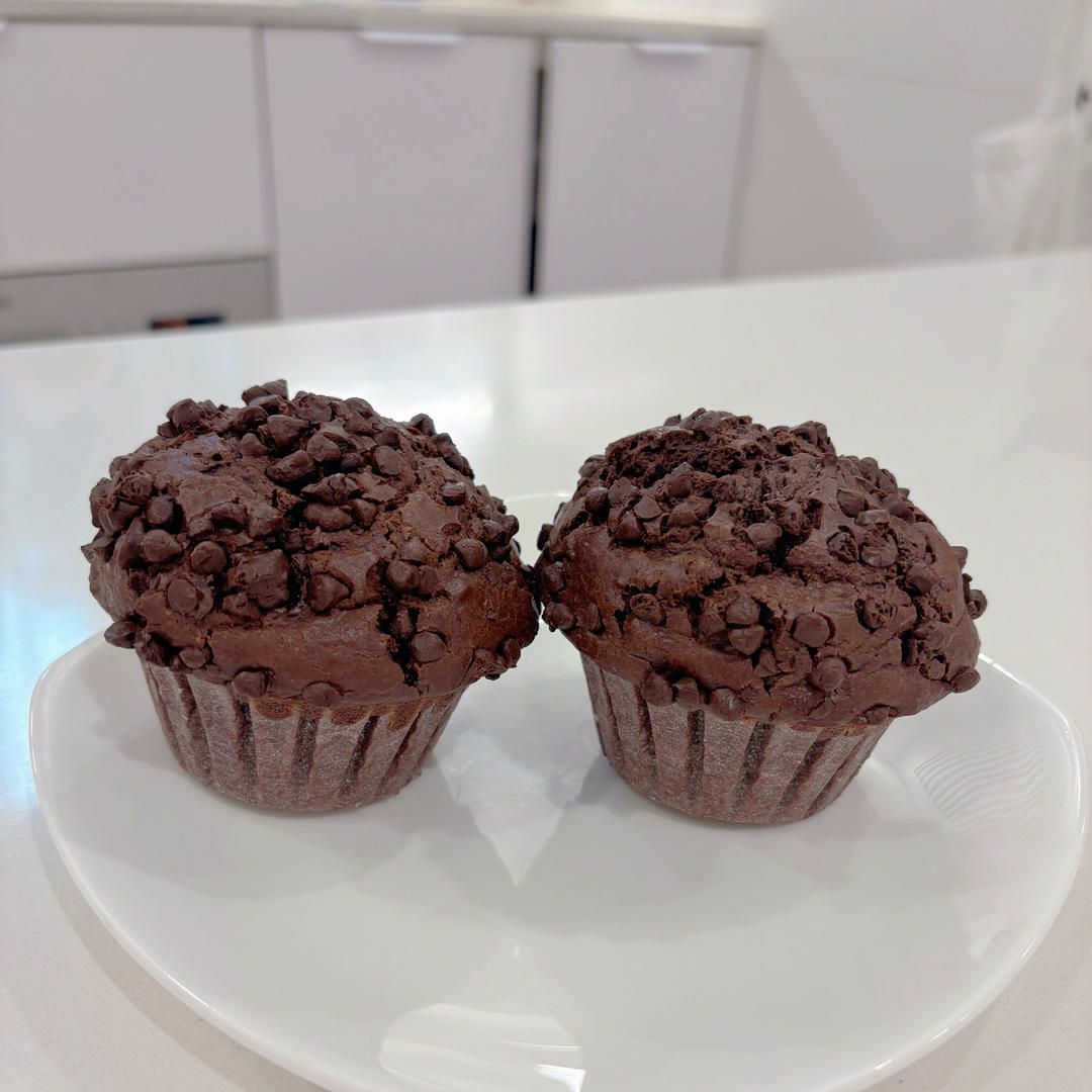 星巴克同款丨巧克力蘑菇头玛芬蛋糕丨免打发零失败