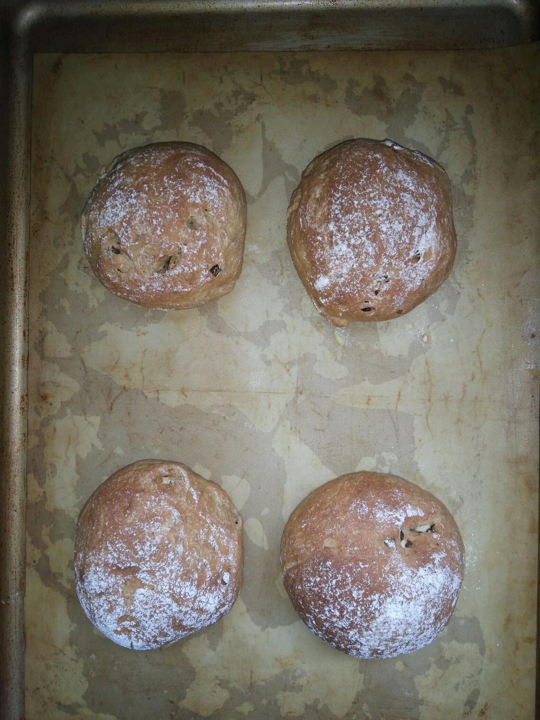 全麦蔓越莓软式欧包（免揉）