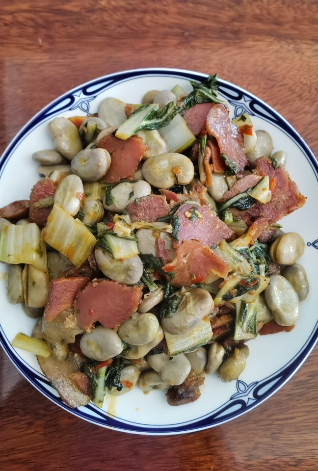 厚皮菜烩胡豆
