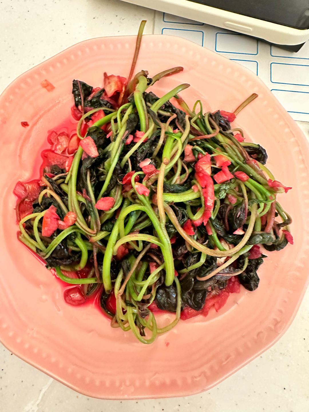清炒红苋菜