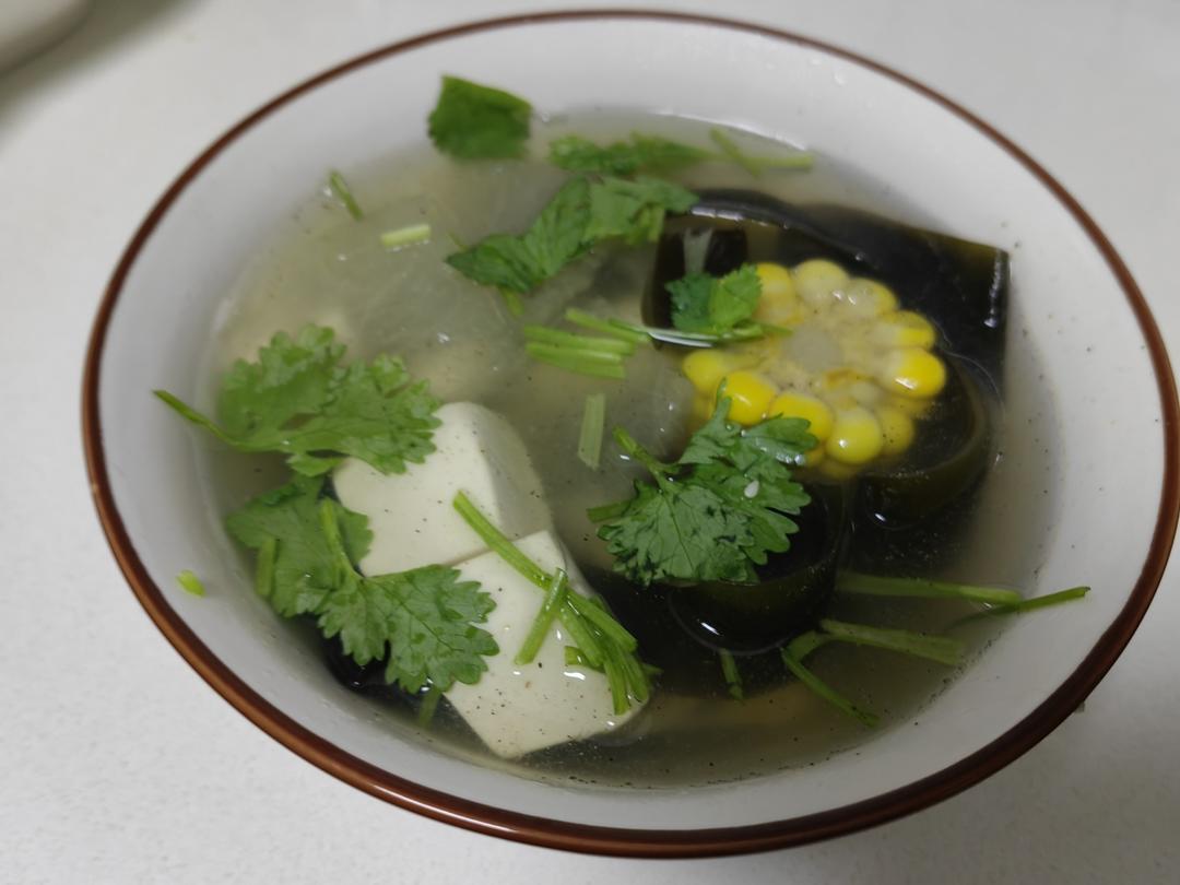 🔥超级好喝的虾仁海带豆腐汤～低脂美味还营养