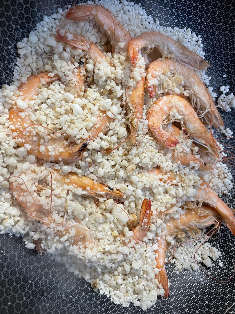 超大超鲜的盐焗🦐虾