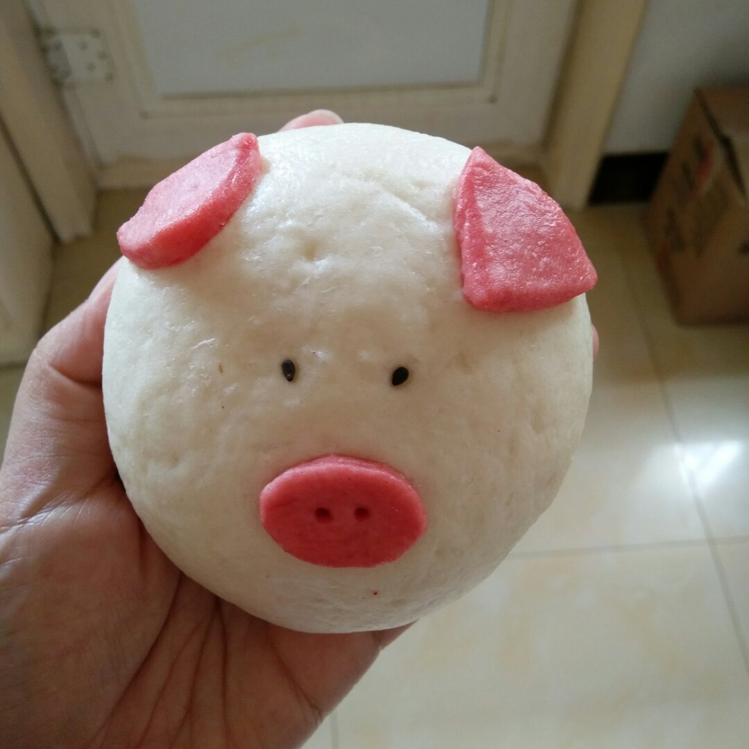 可爱的小猪豆沙包