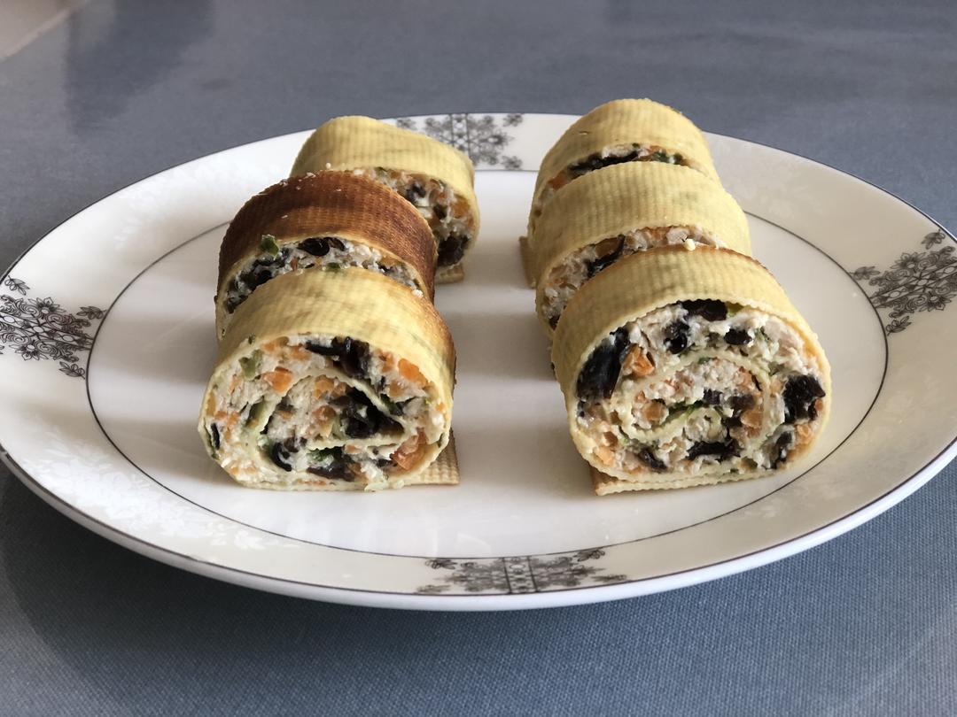 豆腐皮鸡胸肉卷