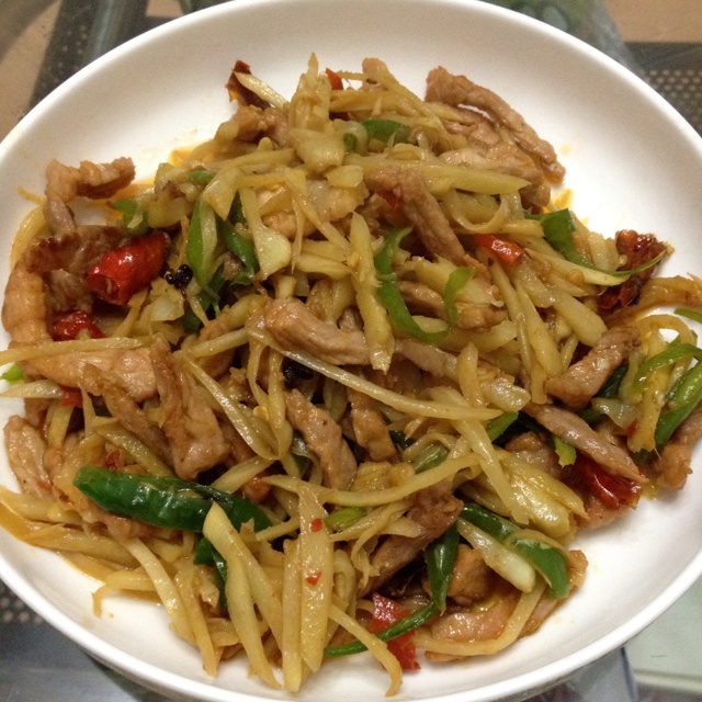 妮子-20做的姜丝炒肉