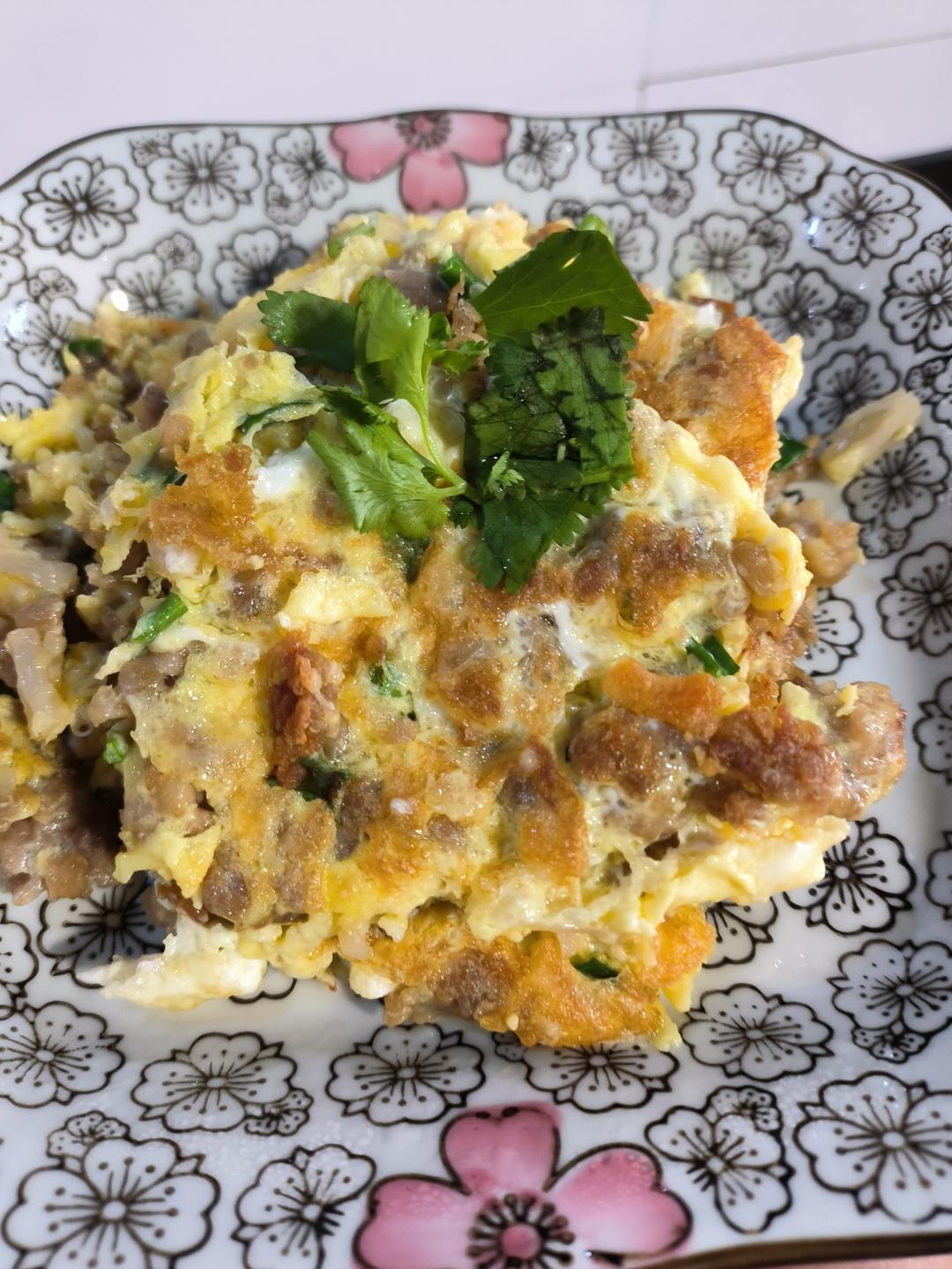 干贝肉末煎蛋