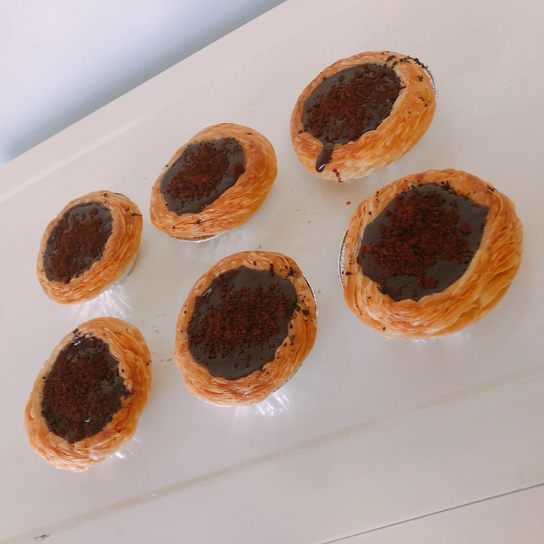 【有奖跟做】醇香丝滑|爆浆巧克力🍫脏脏蛋挞