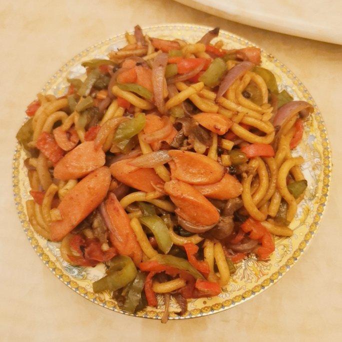 🔥爆好吃的黑椒虾仁炒乌冬面㊙️吃一口就沦陷❗️