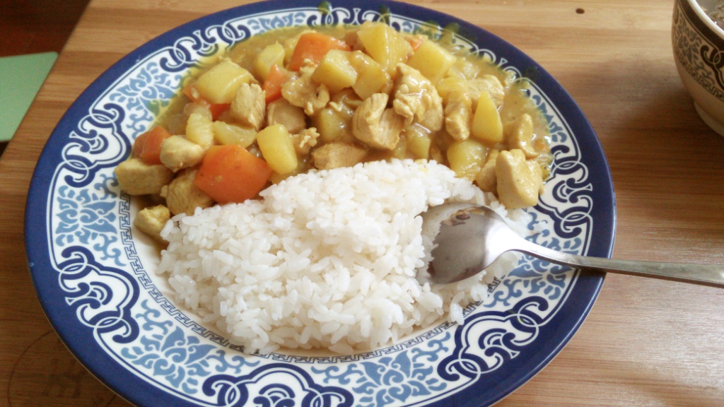 咖喱鸡块饭