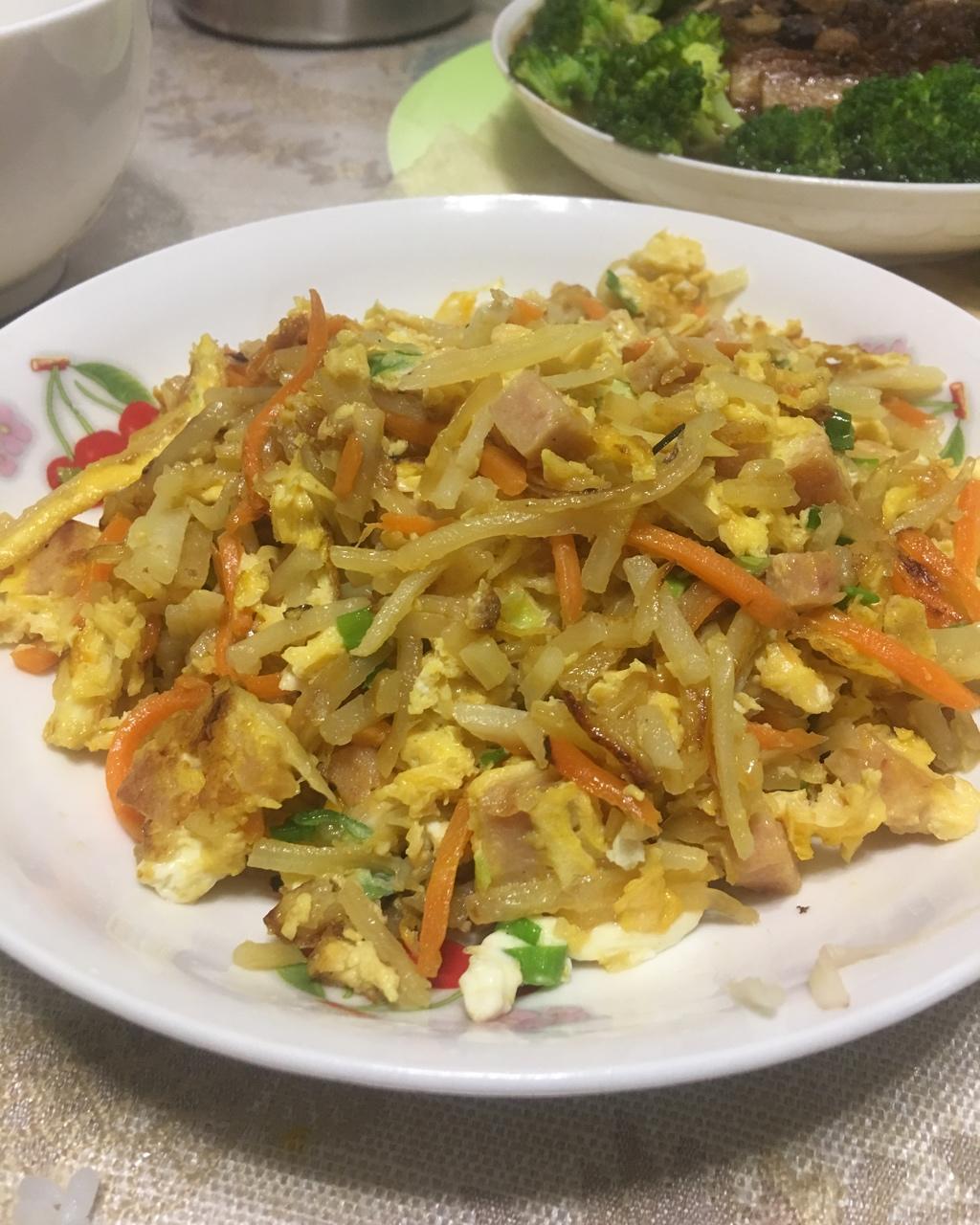 土豆丝鸡蛋饼
