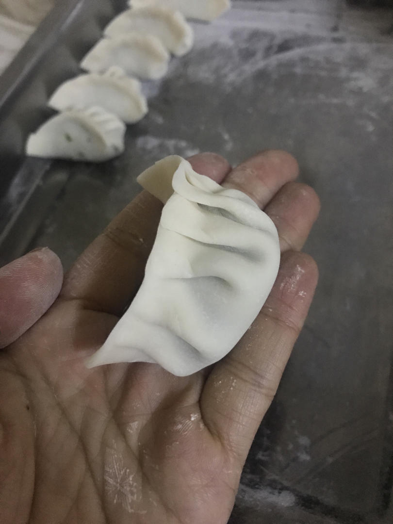 月牙饺子手法包法