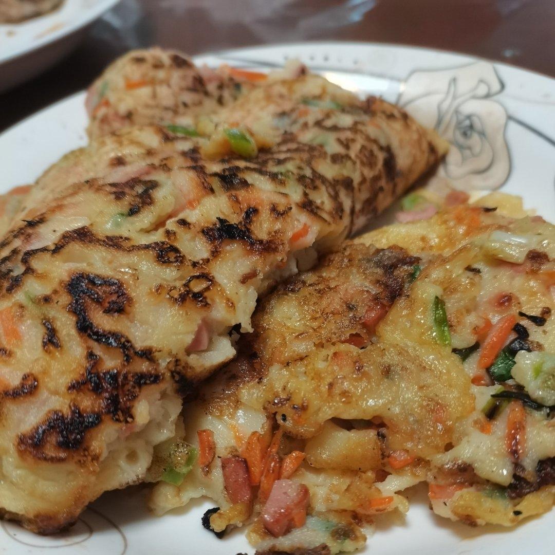 简单快手蔬菜鸡蛋煎饼