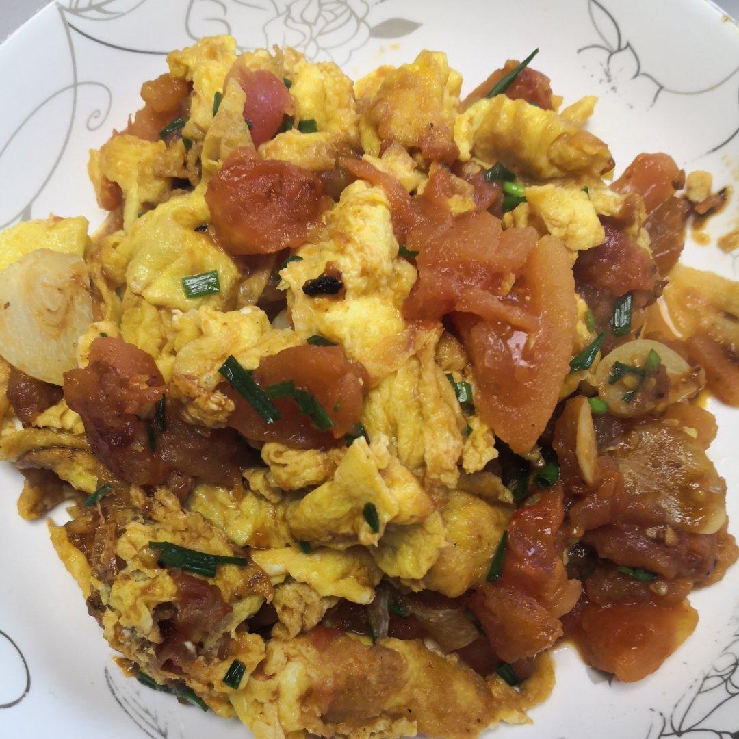 番茄炒鸡蛋（超浓的番茄味）