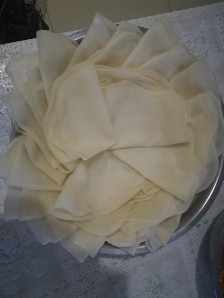饺子皮做的蒸春饼