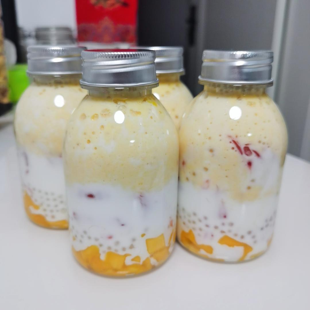 椰浆芒果西米露（杨枝甘露），终于做出饮品店一样好喝的味道了！真简单！图文详解