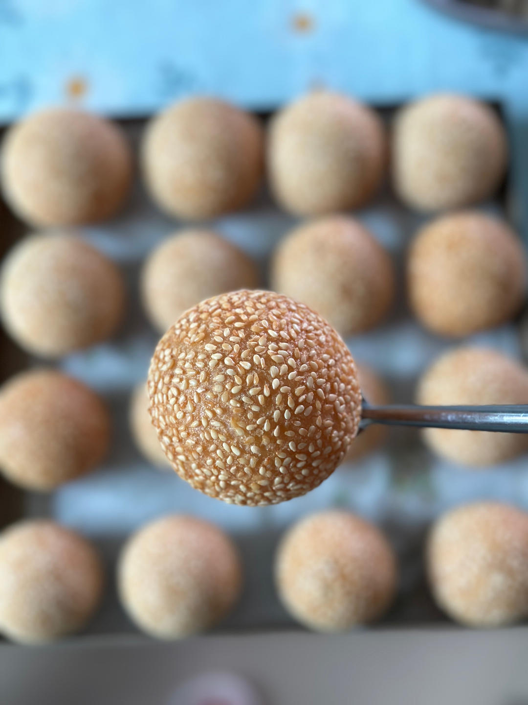 表皮酥脆，不软塌的空心大麻团/煎堆，不崩油配方