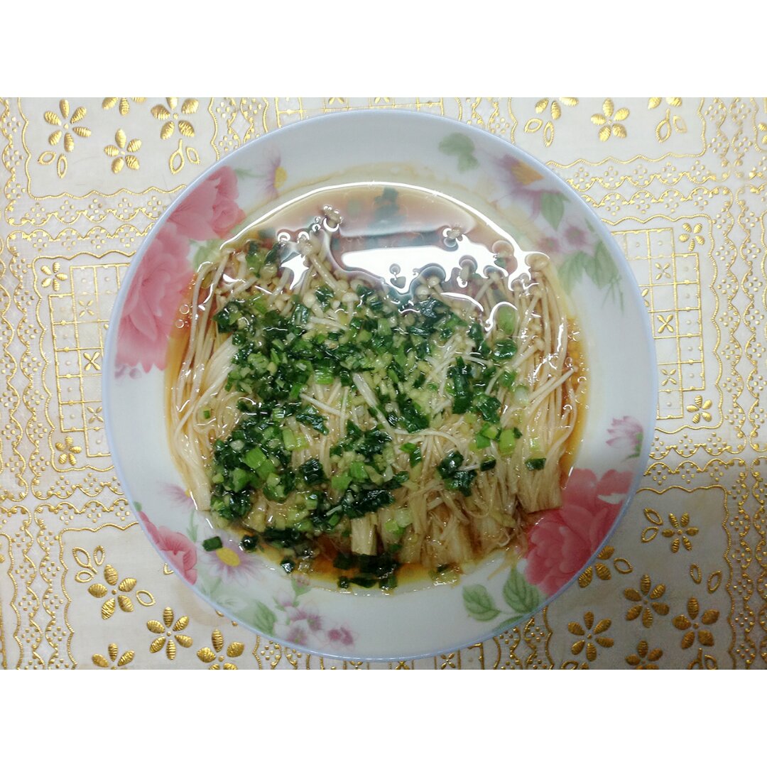 葱油蒸金针菇