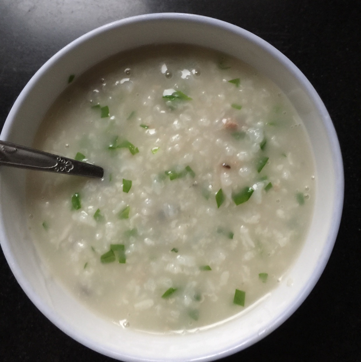 香菇青菜肉末稀饭