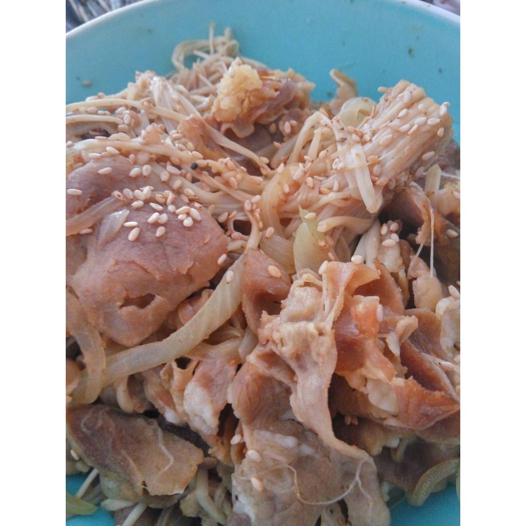 老丁的私房菜-金针菇肥牛