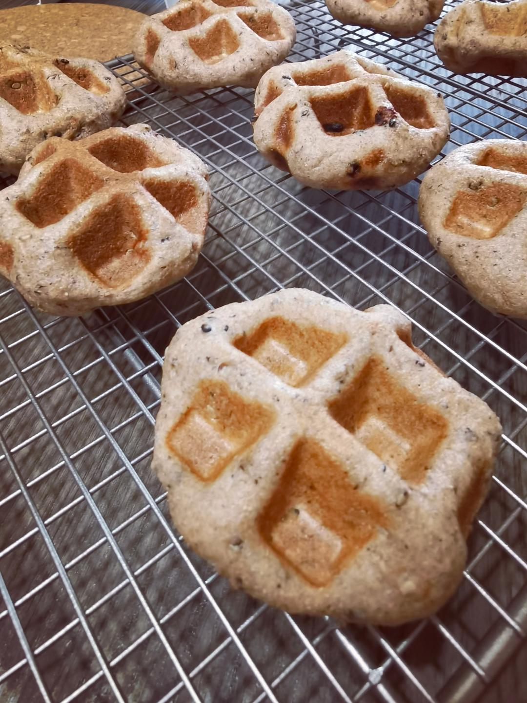 100%全麦无油华夫饼面包