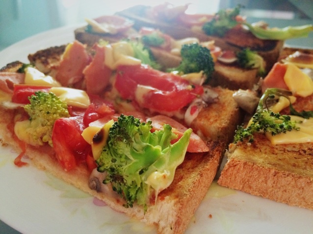 吐司培根小批萨