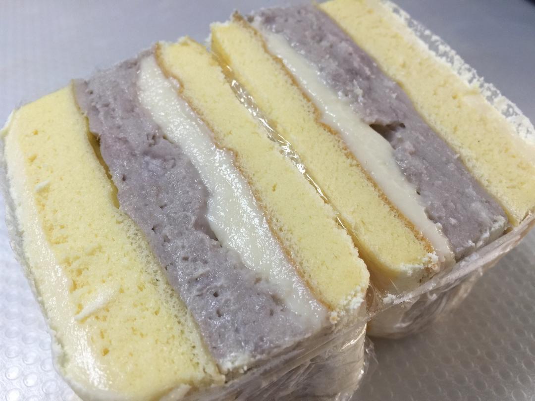 芋泥小奶包～吃了完全不会胖的芋泥奶酱夹心蛋糕|附带白色奶酱的制作