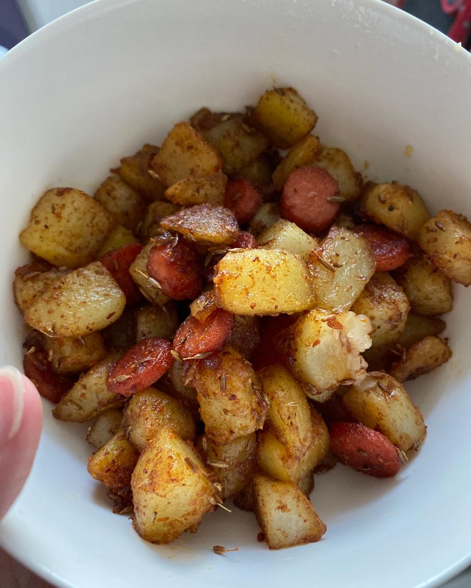 孜然火腿土豆丁