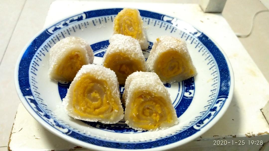 零失败！巨好吃的椰蓉豆沙糯米卷！