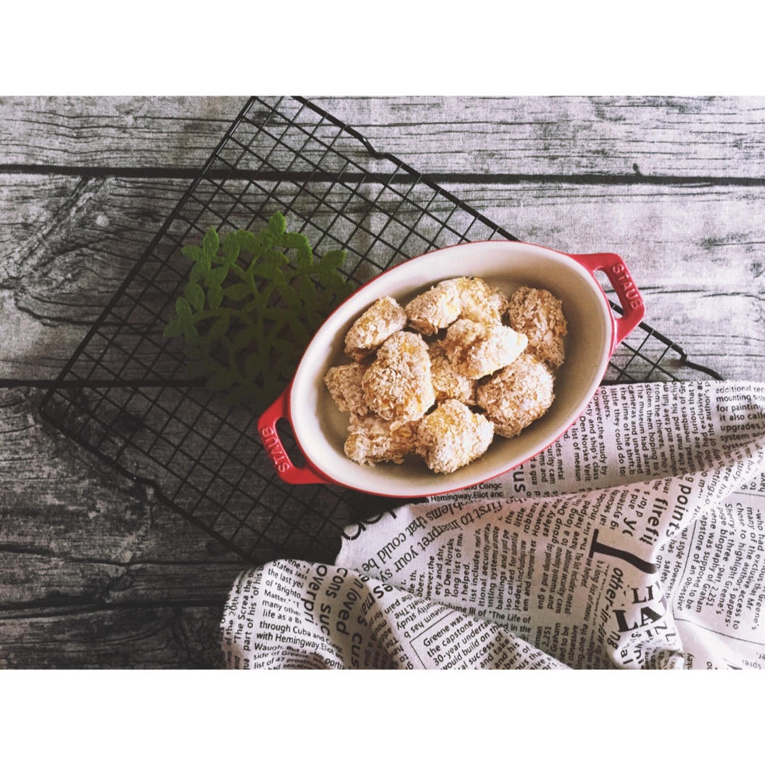 无油鸡米花 (KFC-style Chicken Popcorn)