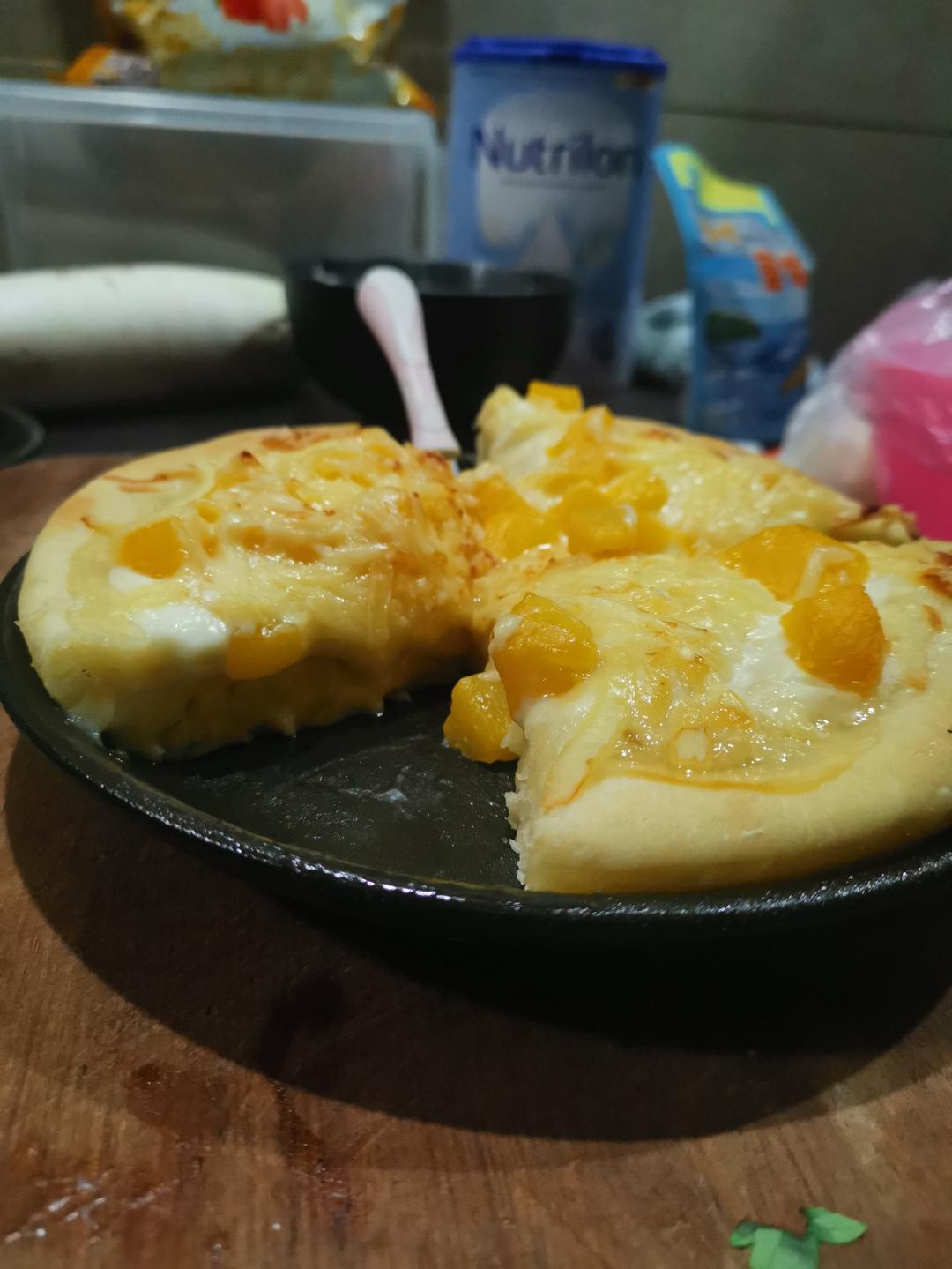 黄桃披萨自制