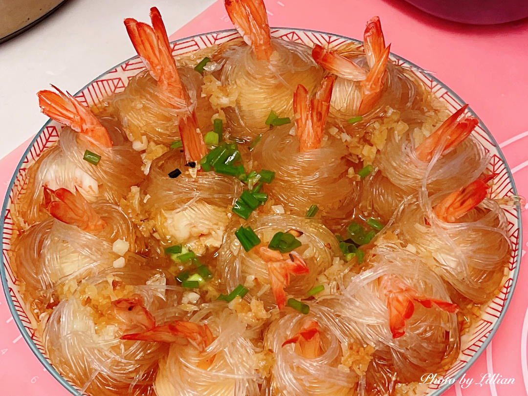 粉丝蒸虾球（吉利虾球）
