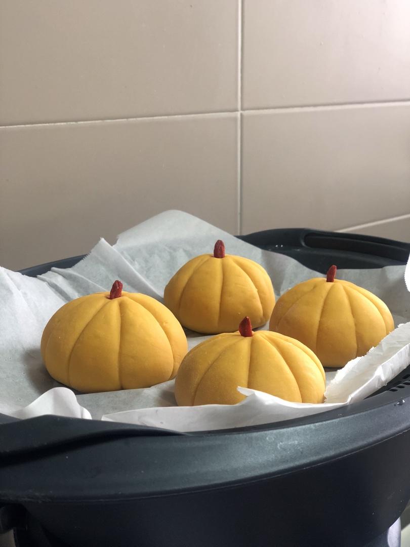 一次性发酵万圣节南瓜馒头，这样做小孩子多吃俩
