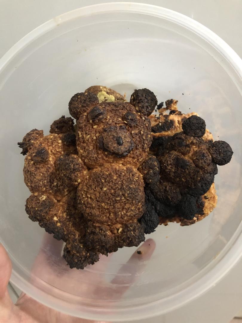 超可爱又好吃的草莓熊曲奇🍓全麦低卡，无模具