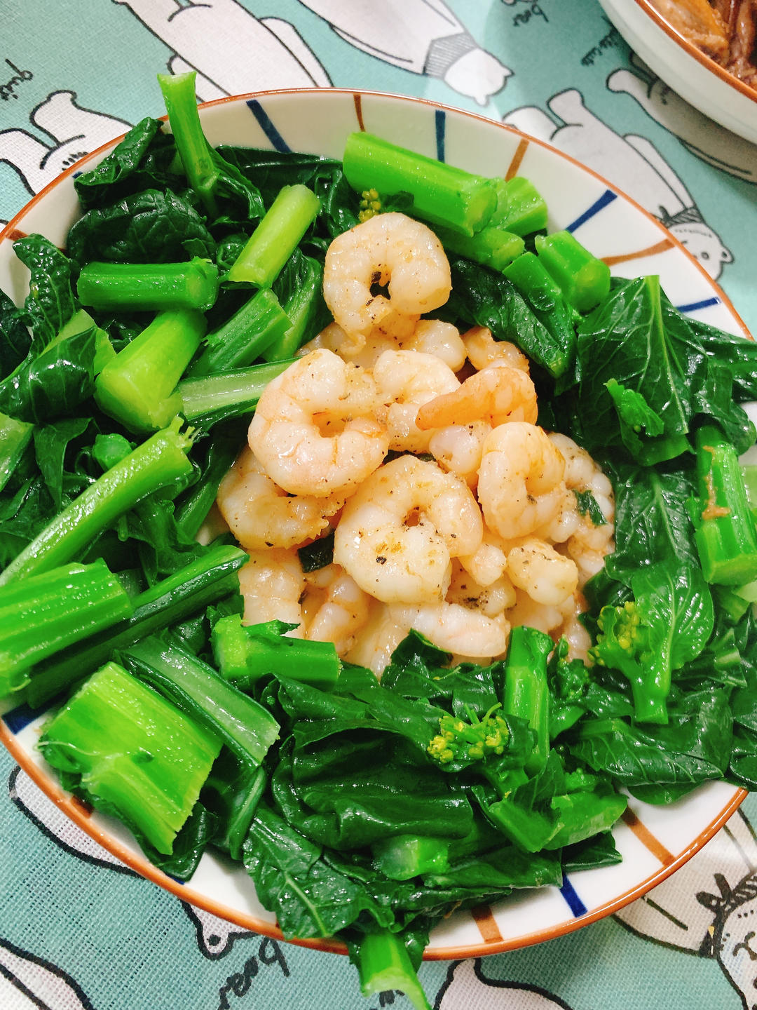 挑战100道家常菜｜半荤｜西兰花炒虾仁