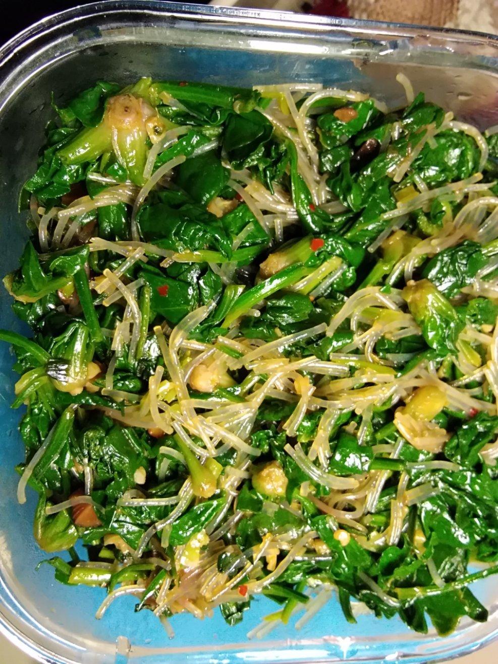 凉拌菠菜粉丝
