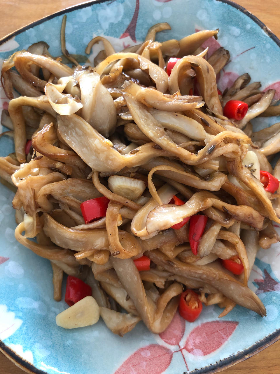 amonda达做的干煸鲜蘑