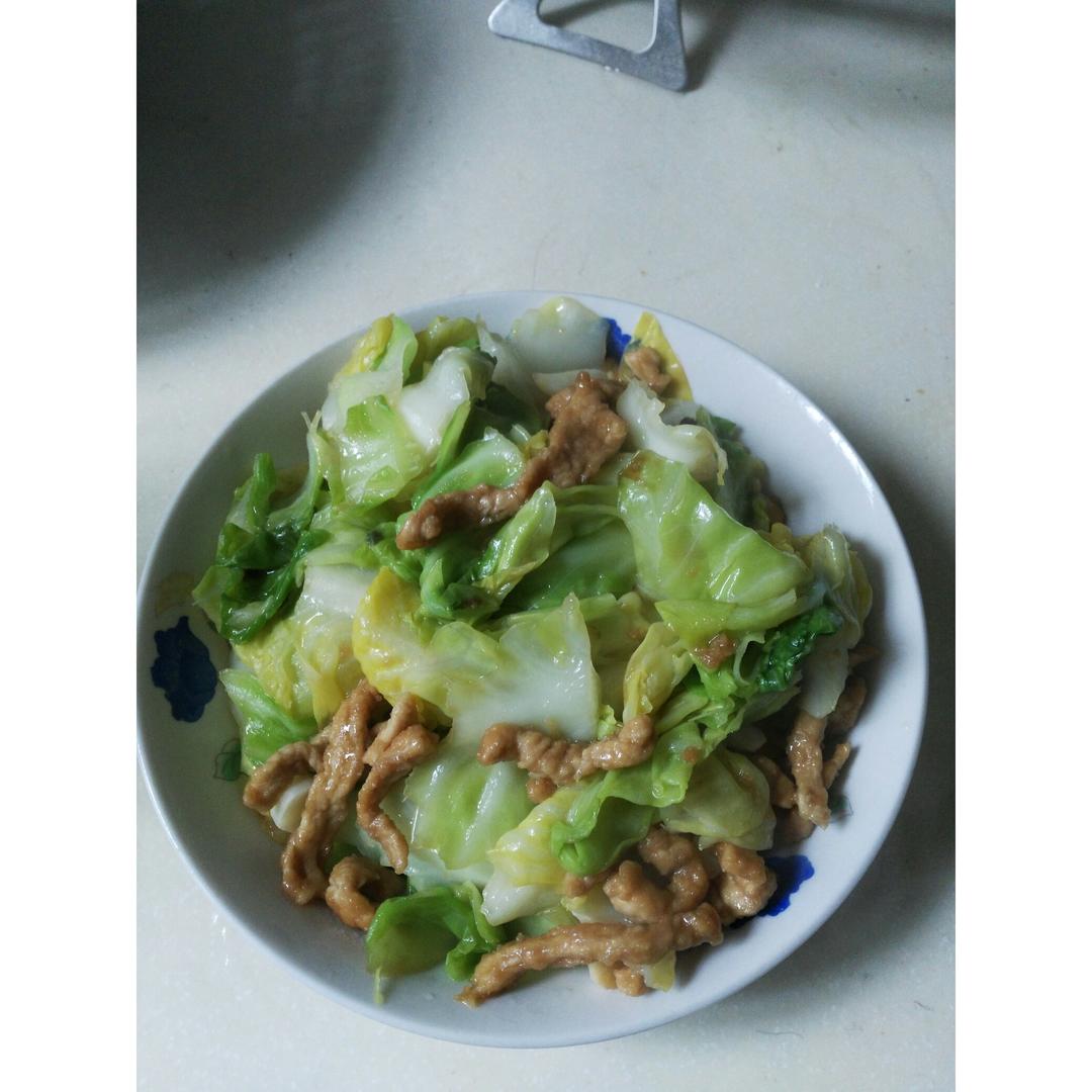 包菜炒肉