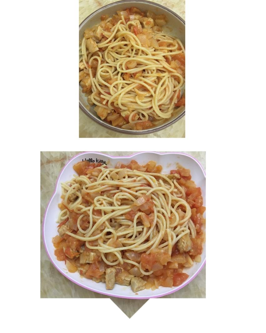 （完胜必胜客的）番茄肉酱意大利面～