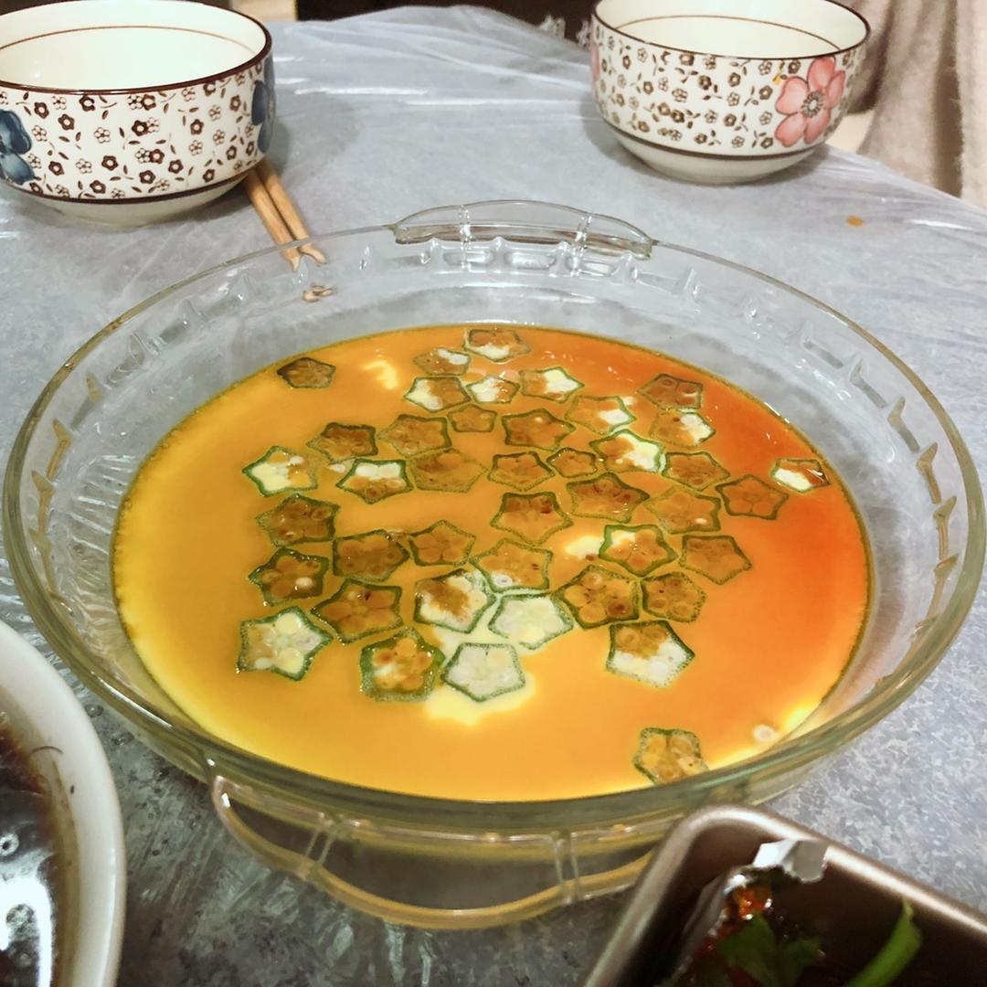 秋葵蒸蛋（简单营养快手）