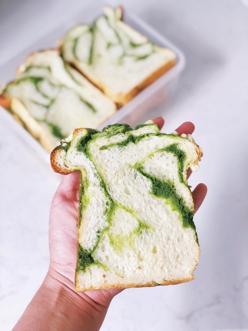 绿色心情---抹茶手撕小吐司