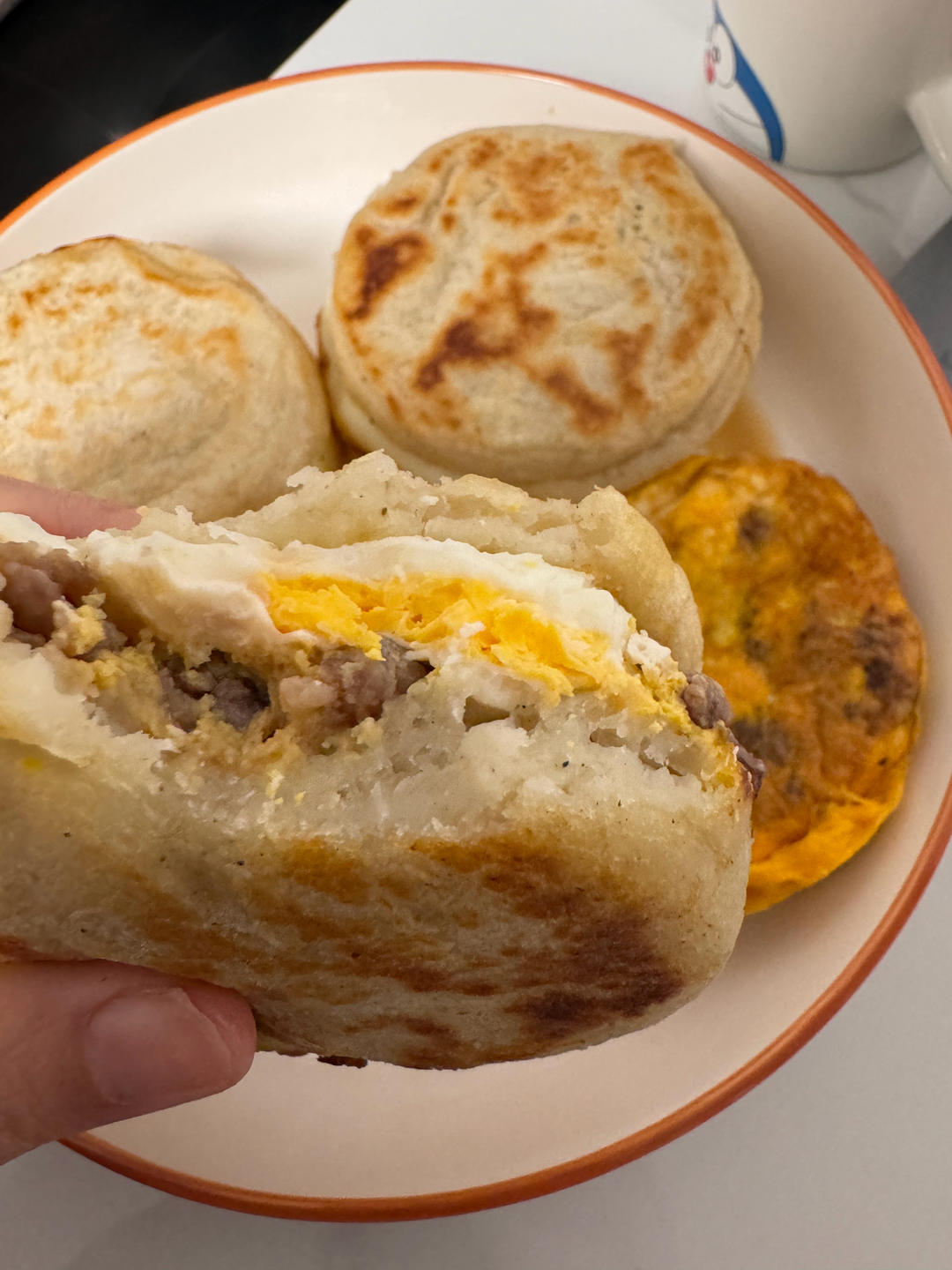 鸡蛋汉堡早餐蛋糕