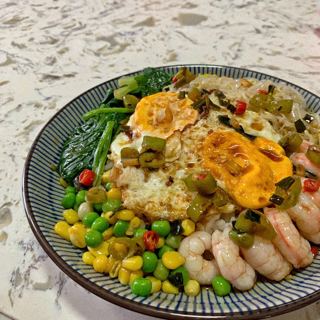 老式东北鸡蛋拌饭