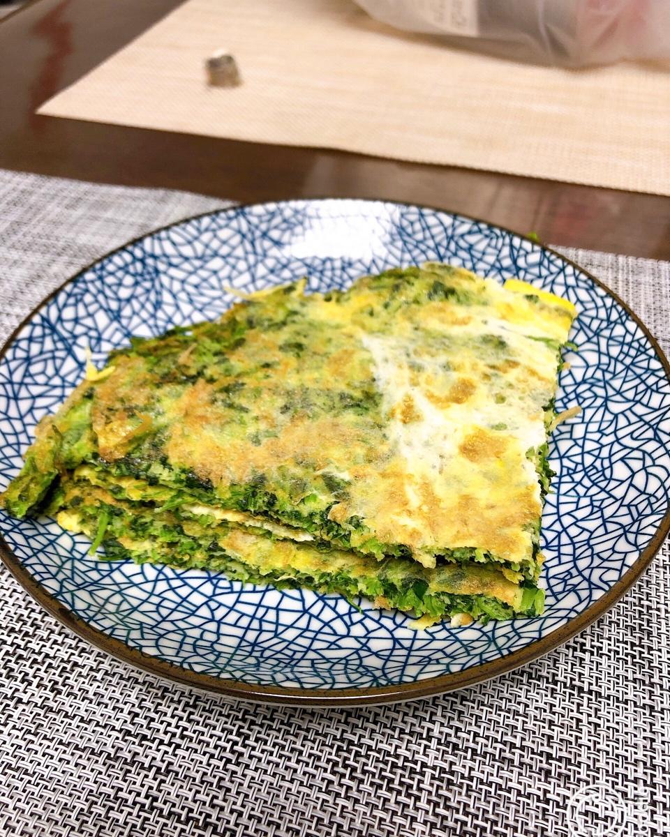 菠菜鸡蛋饼 超级简单               家常快手菜 早餐首选✌🏻