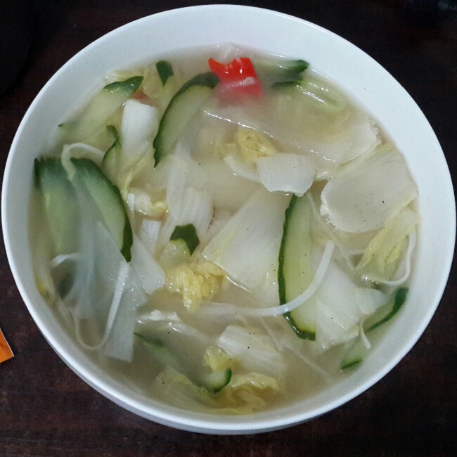 素白菜面条
