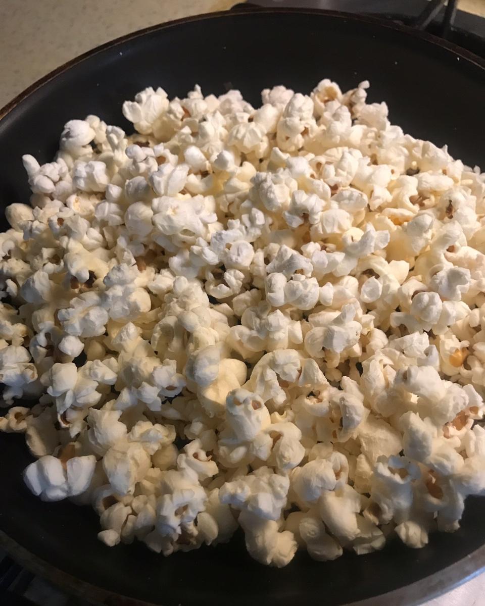 平底锅无油爆米花